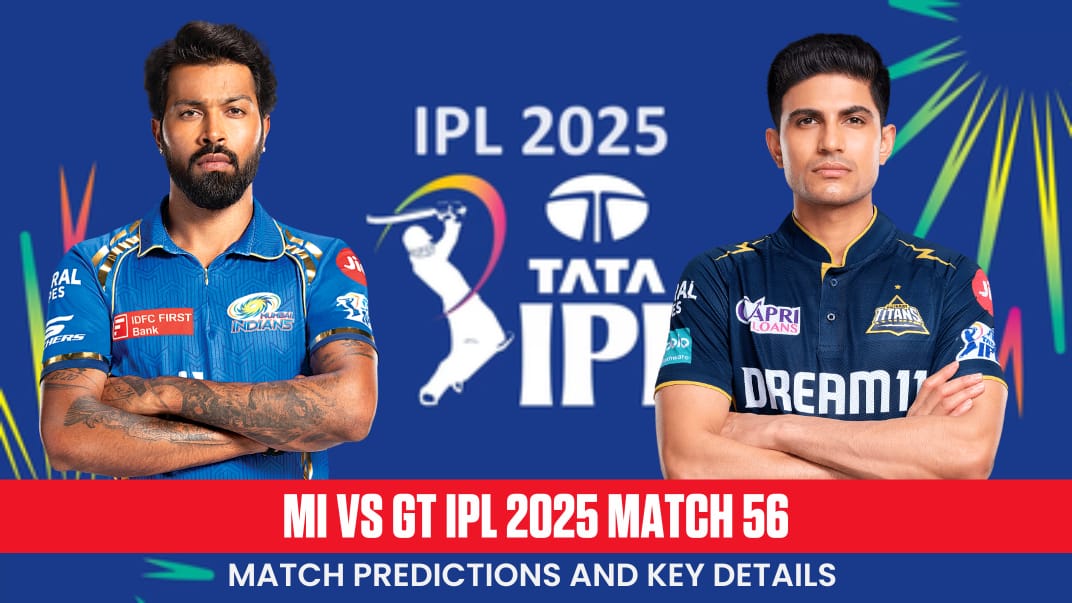 watch ipl 2025 match 56 mumbai indians vs gujrat titans